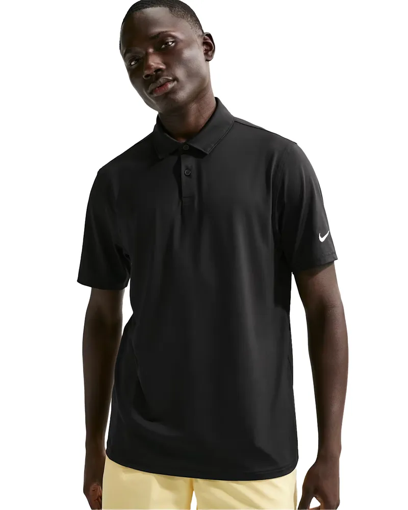 Nike Velocity" Poloshirt für Herren (Schwarz/Weiß Schwarz