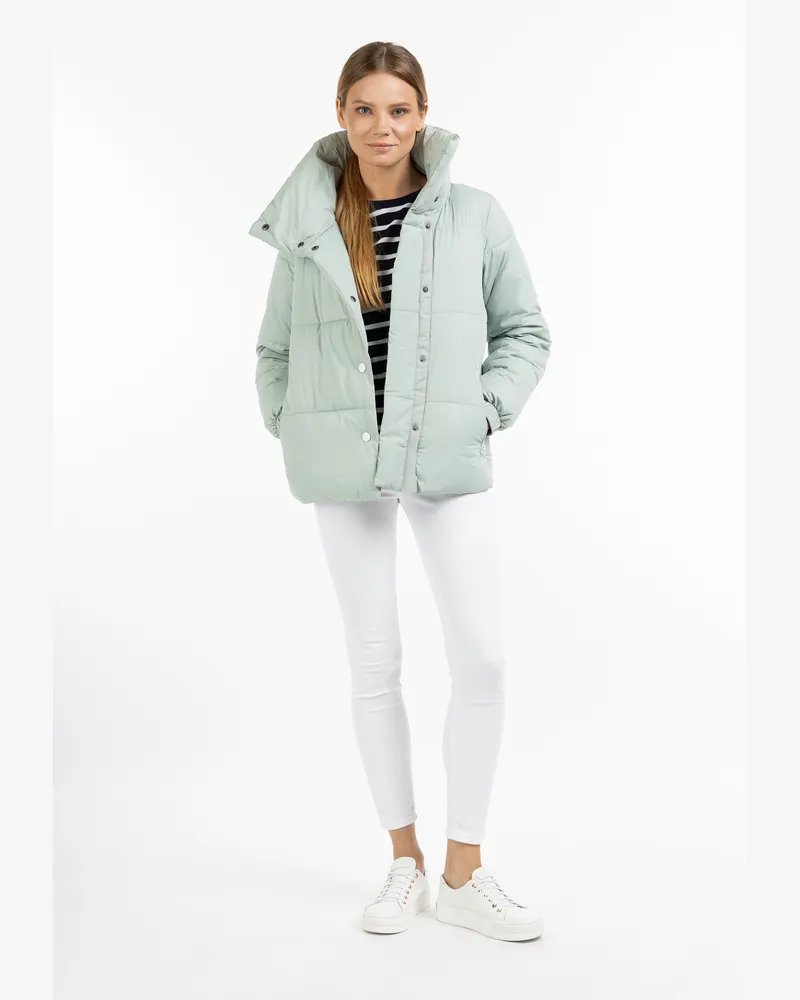 DreiMaster Wattierte Winterjacke Damen Rauchmint Mintgrün