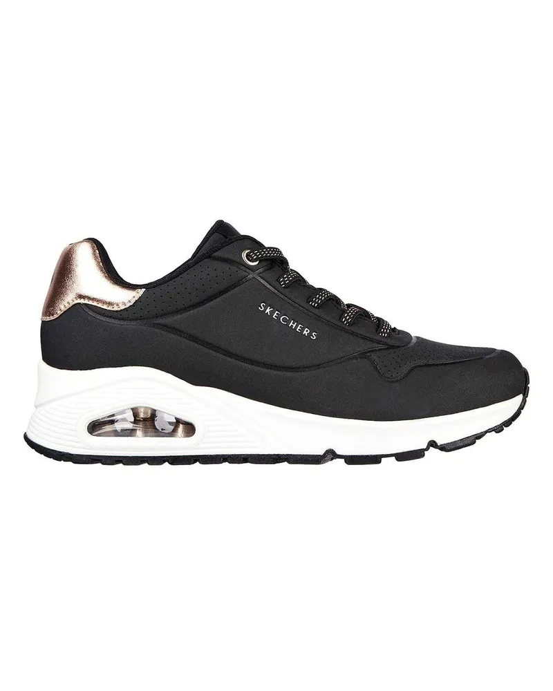 Skechers Stand On Air" Leo-Muster Sneaker für Damen (Schwarz Schwarz