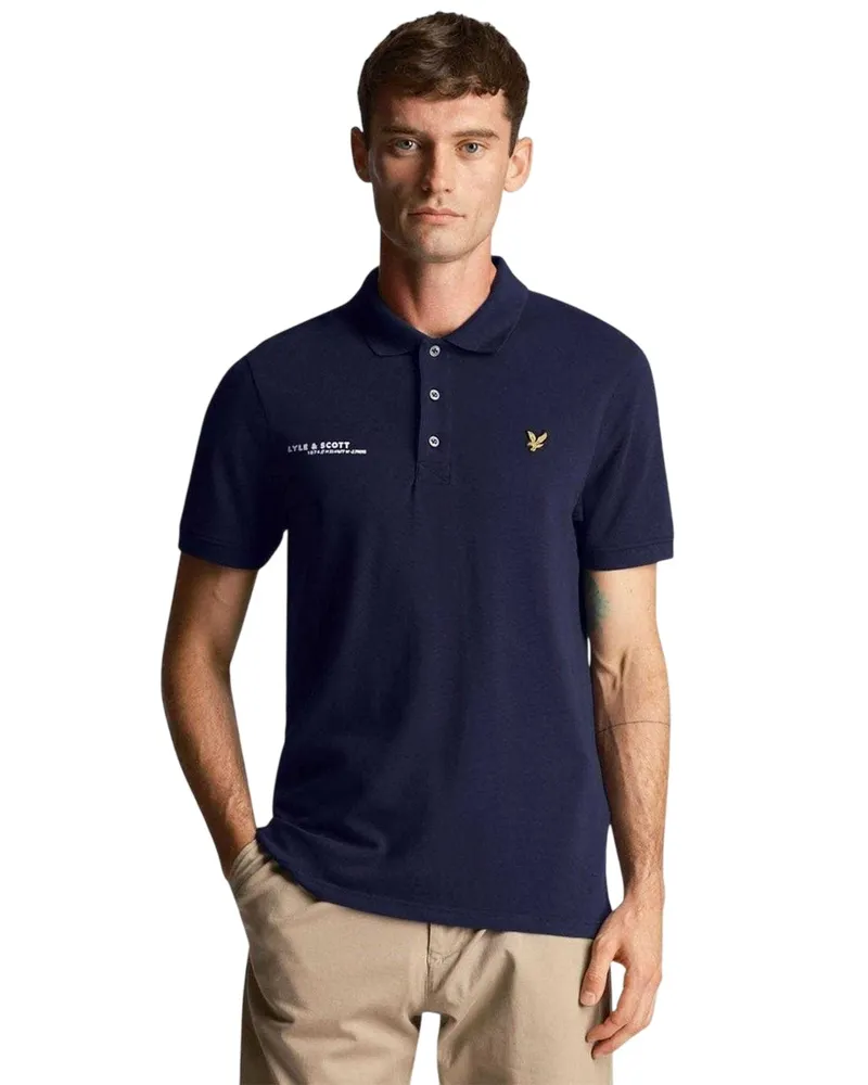 Lyle & Scott Ordinate" Poloshirt für Herren, kurzärmlig (Marine Marineblau