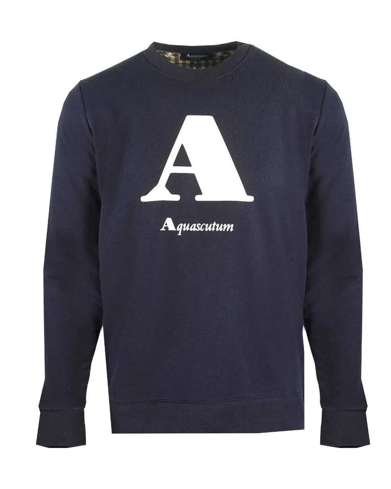 Aquascutum Sweatshirt für Herren/Damen Unisex (Marine Marineblau