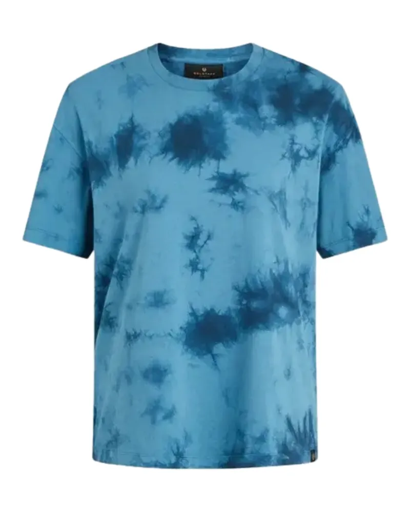 Belstaff Wave Dye Ride Ozeanblaues T-shirt Blau