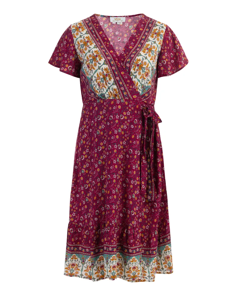 Usha Sommerkleid Damen Beere Pink Mehrfarbig Rosa