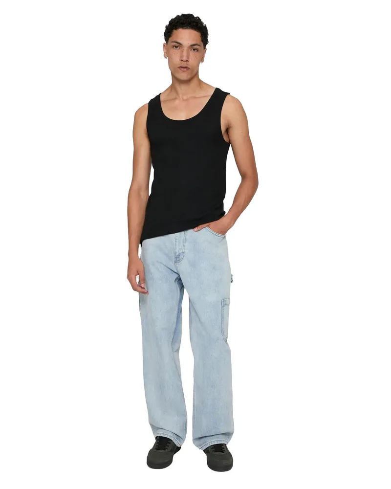Urban Classics Ärmelloses Oberteil Nahtlos für Herren(2er-Pack) (Schwarz Schwarz