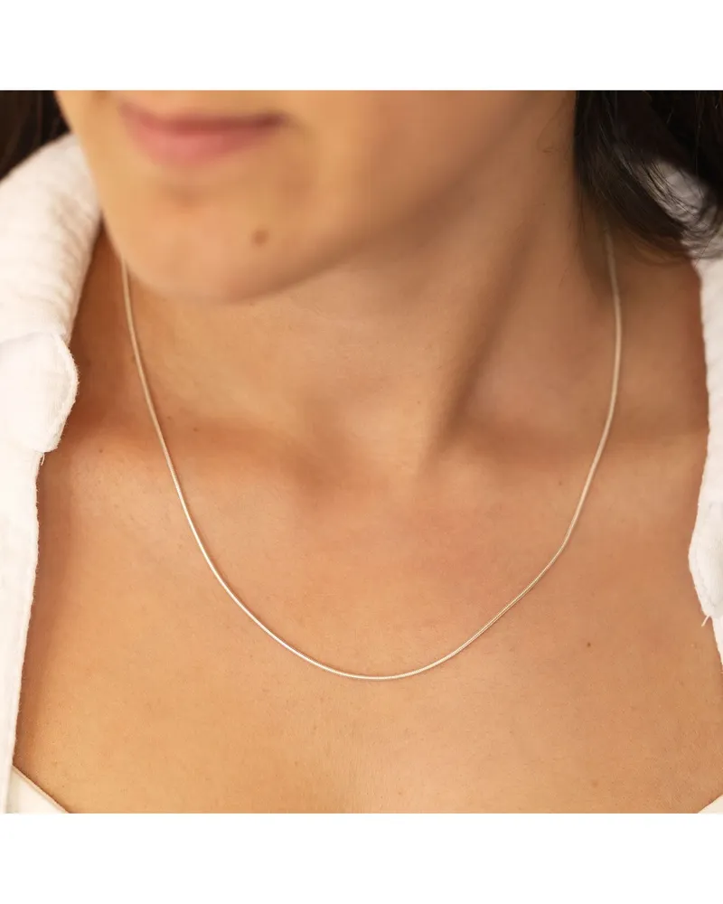 ZEEme Basic Collier 925/- Sterling Silber Schlangenkette Silber
