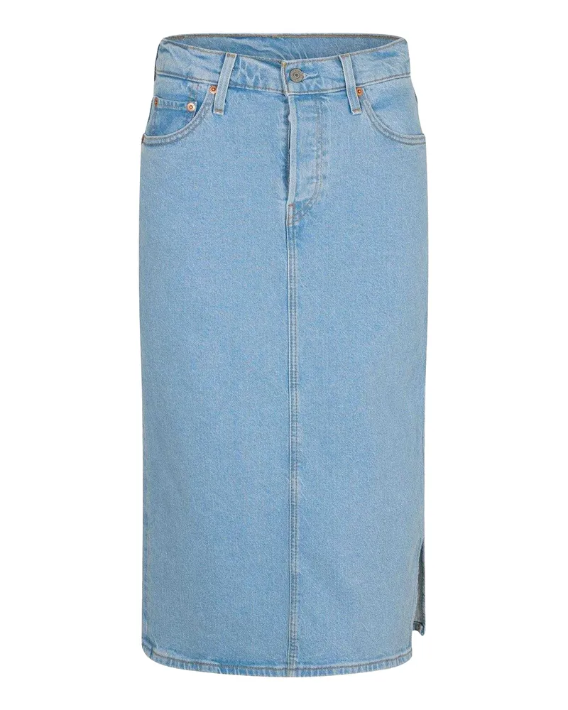 Levi's Midirock für Damen, Seitenschlitz (Hellsteinblau Mittelblau