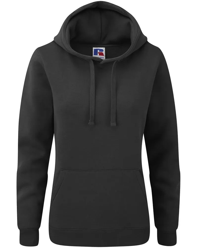 Russell Athletic Russell Womens Premium Authentic Hoodie (3-Lagen-Gewebe) (Schwarz Schwarz