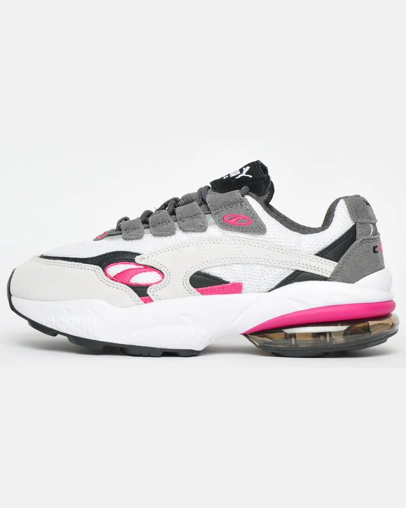 Puma Cell Gift weiße lila textile Schnürung Tief Trainer - Herren Weiß
