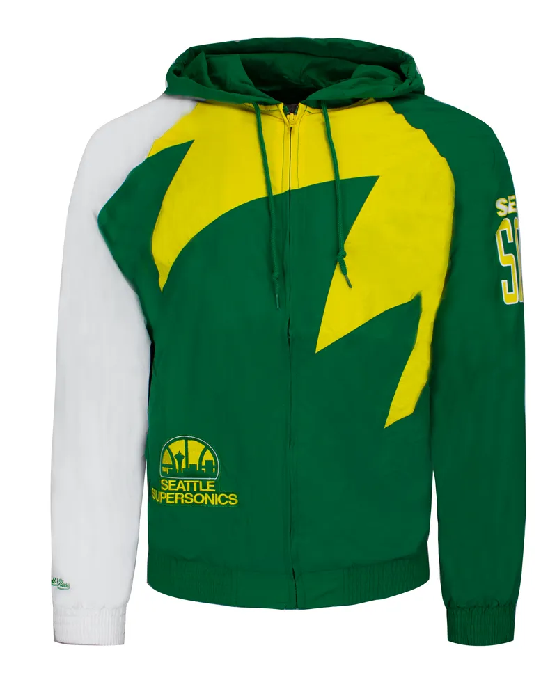 Mitchell & Ness Hai Zahn Seattle Überschallmännerjacke Grün
