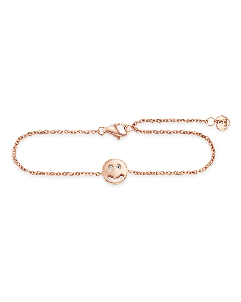 cai Armband 925/- Sterling Silber rotvergoldet Zirkonia Smile Roségold