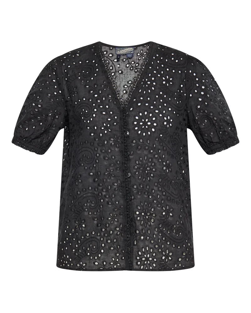 DreiMaster Bluse Damen schwarz Schwarz