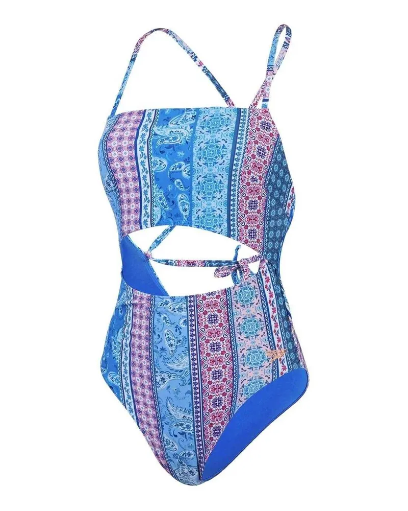 Speedo Badeanzug für Damen, Schwimmen (Blau/Pink Blau