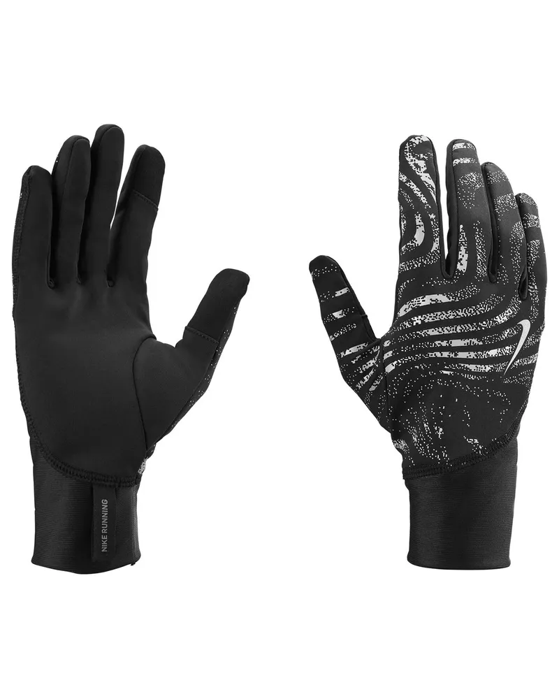 Nike Pacer" Reflektierend-Handschuhe für Herren, Mittelschwer (Schwarz Schwarz