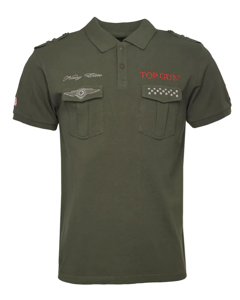 Top Gun Polo Shirt TG20213003 Oliv