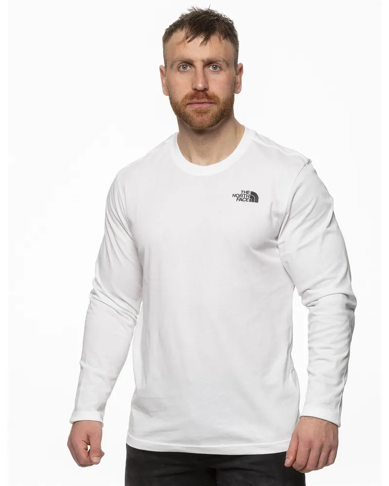 The North Face Herren Langarmshirt Easy Tee in Weiß Weiß