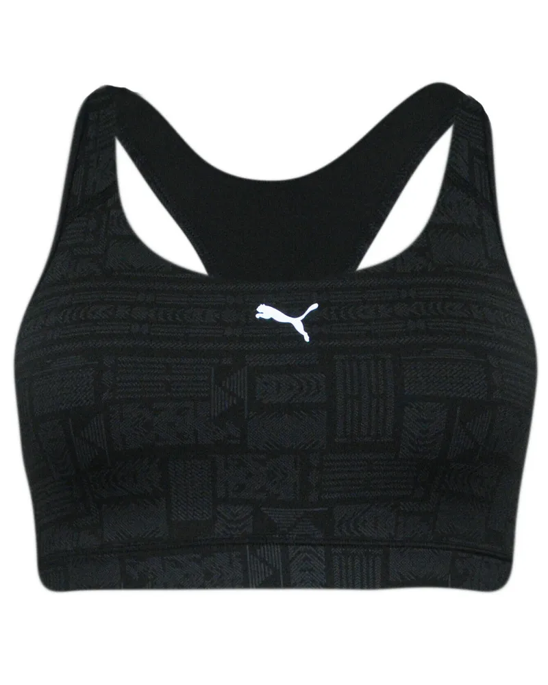 Puma PWRSHAPE Forever Grafik Sport-BH für Damen - Schwarz Schwarz