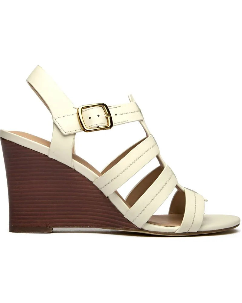 COLE HAAN Josie Fisherman Sandalen Weiß
