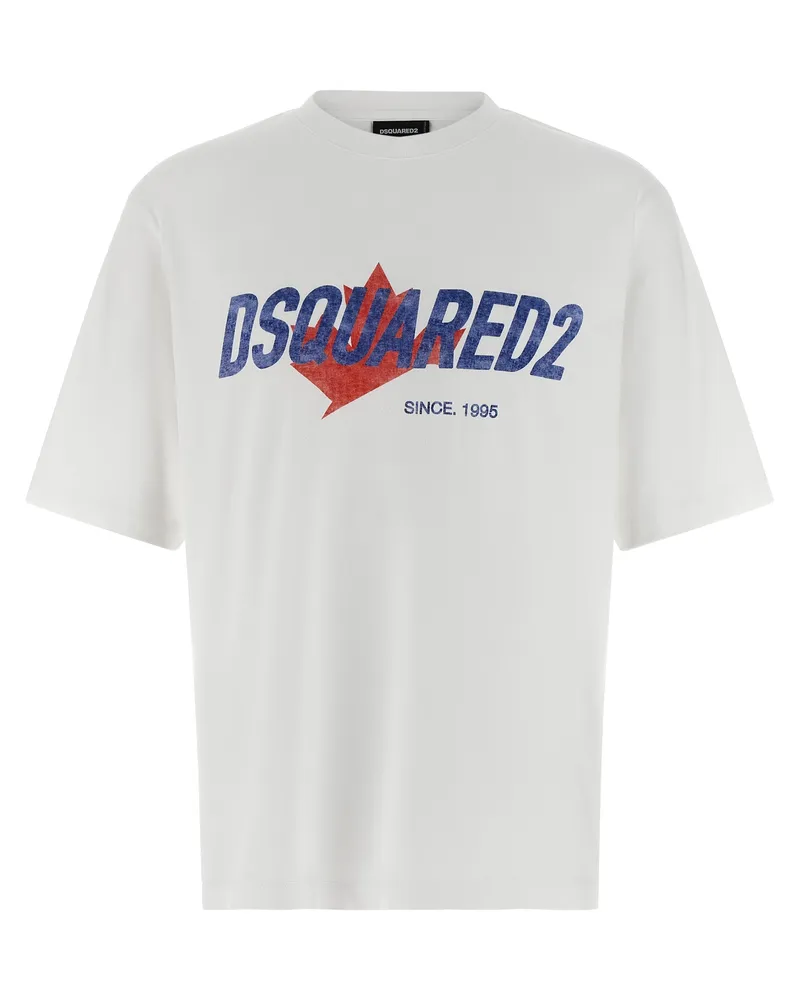 Dsquared2 Dsquared² Weißes Baumwoll-T-Shirt Weiß