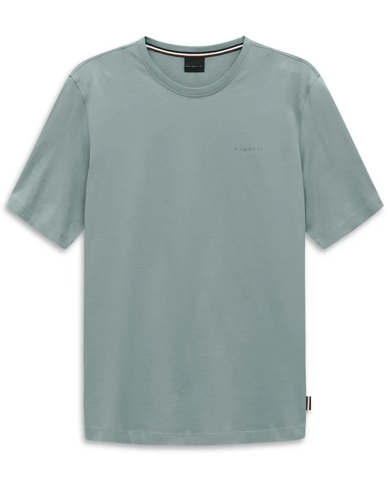 Bugatti Herren-T-Shirt aus Baumwolle, Modern Fit, Rundhals - Grün Grün