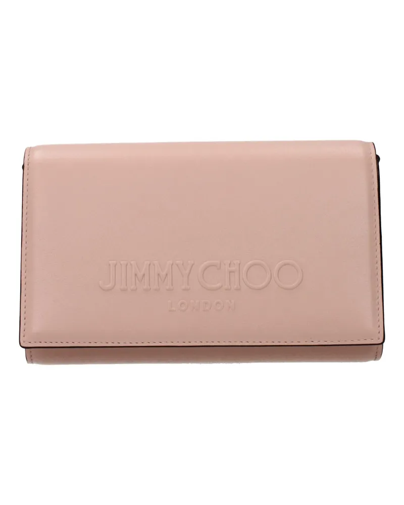 Jimmy Choo Rosa Leder Clutch Tasche Rosa