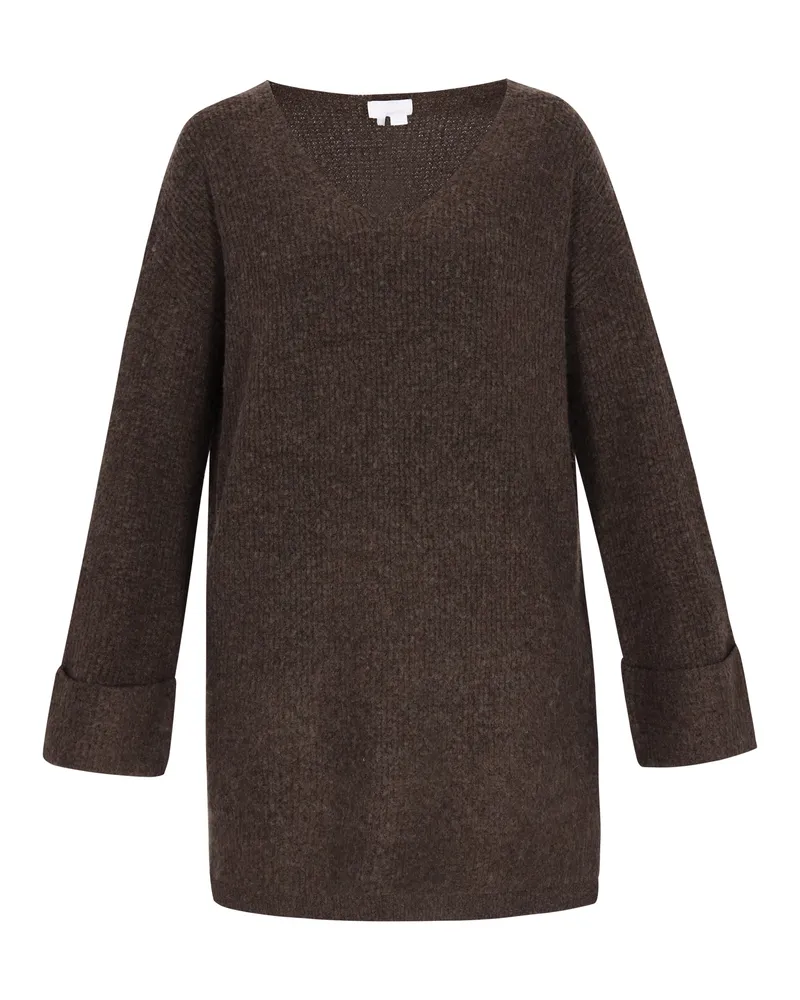 Usha Pullover Frauen dunkelbraun meliert Dunkelbraun
