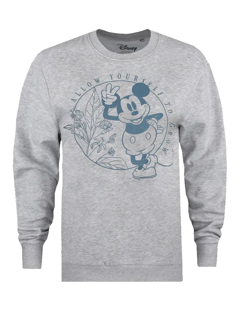 Disney Allow Yourself To Grow" Sweatshirt für Damen (Grau meliert Grau