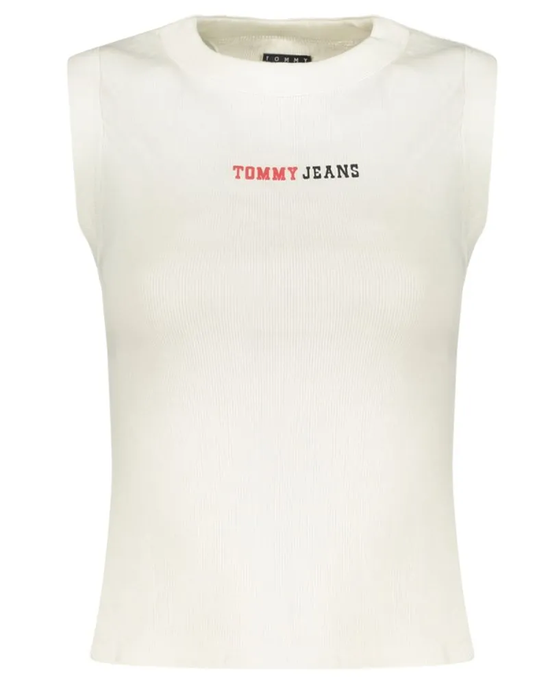 Tommy Hilfiger Weiße Baumwolle Damen Tanktop Weiß