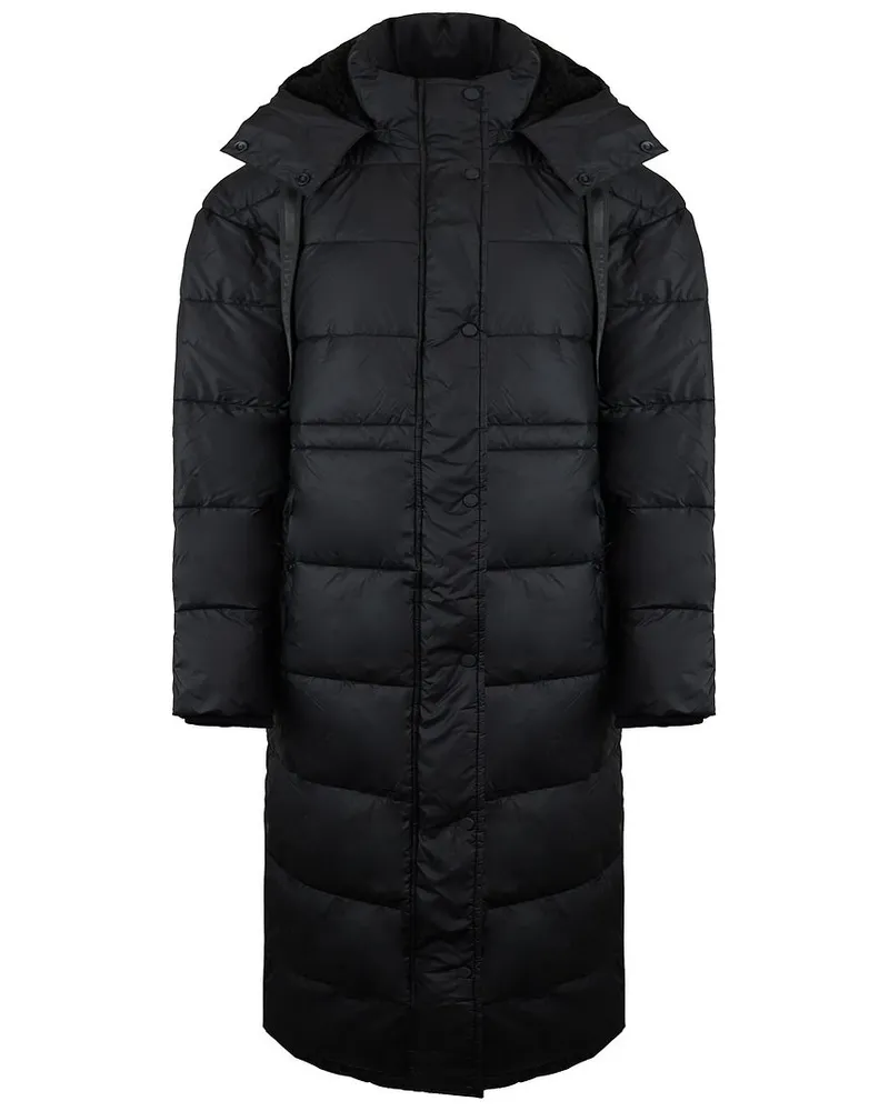 Hunter Intrepid Damen – Langer Puffermantel in Schwarz Schwarz