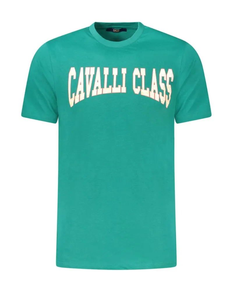 Roberto Cavalli Verde Baumwolle Herren T-Shirt Grün
