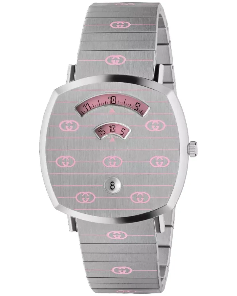Gucci YA157438 Rosa Damenuhr Silber