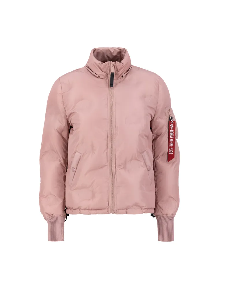 Alpha Industries Kapuzentop Pufferjacke mit Logo für Damen - Hellrosa Hellrosa