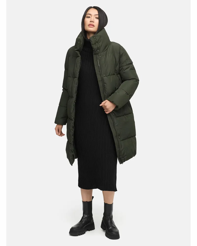 NAVAHOO Steppjacke Yukanii mit Kapuze und Reißverschlusstaschen - Grün Grün