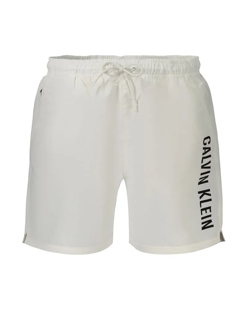 Calvin Klein Weiße Polyester Herren Shorts Weiß