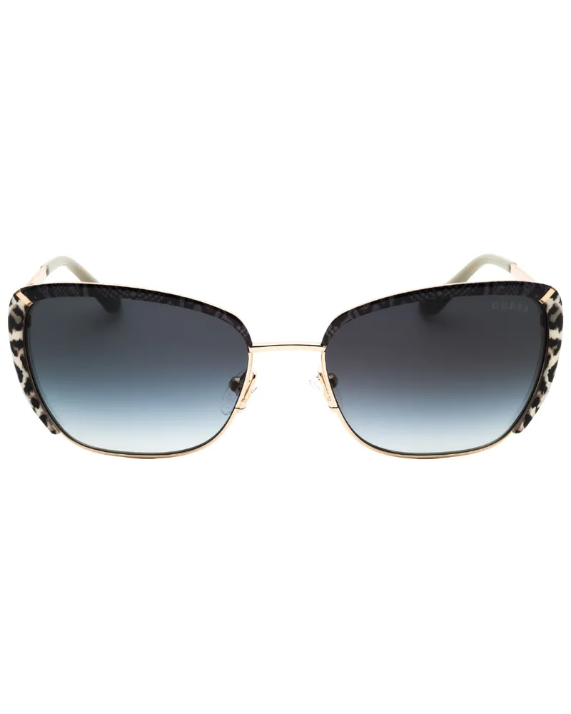 Guess Sonnenbrille Mit Leopardenmuster In Gold Anthrazit