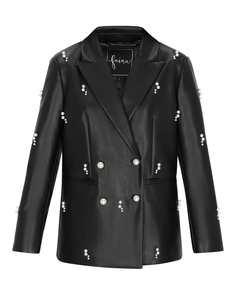 FAINA Jacke Frauen Schwarz Schwarz