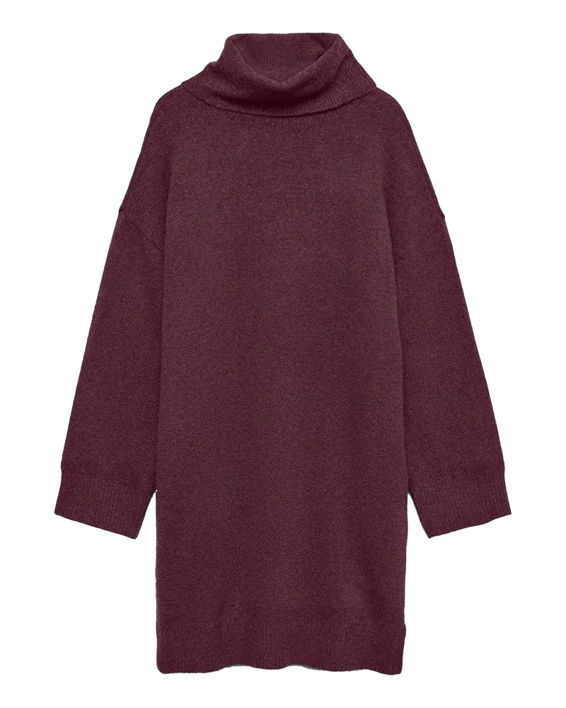 Vero Moda Strickkleid für Damen, Rollkragen, Jerseyware (Weinrot Weinrot