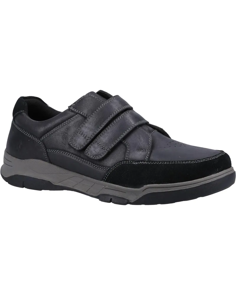 Hush Puppies Herren Fabian Leder Doppelriemen Schuhe (Schwarz Schwarz
