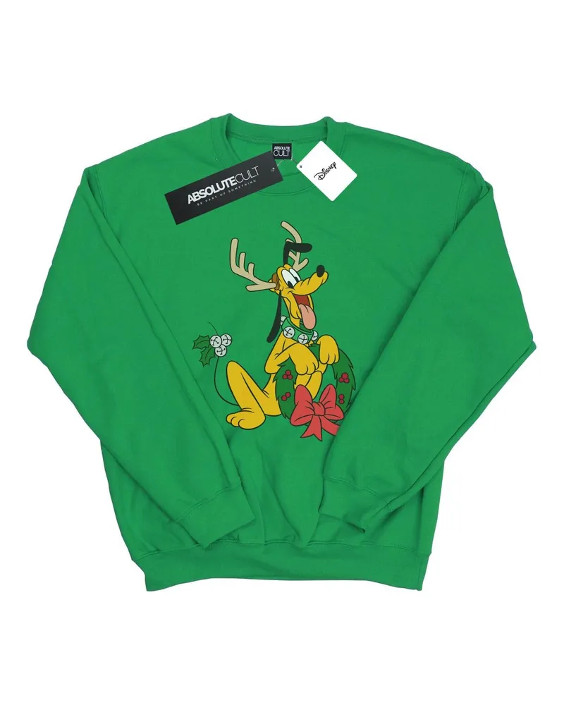 Disney Pluto Christmas Reindeer" Sweatshirt für Herren (Irisch-Grün Grün