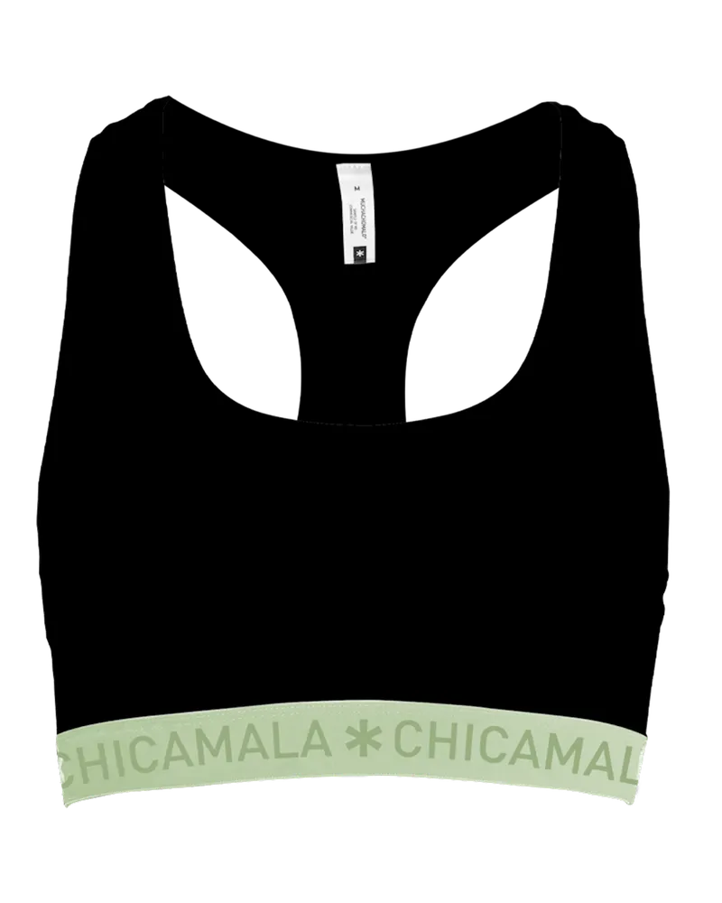 Muchachomalo Chicamala Racerback - Dames Sportbh Schwarz