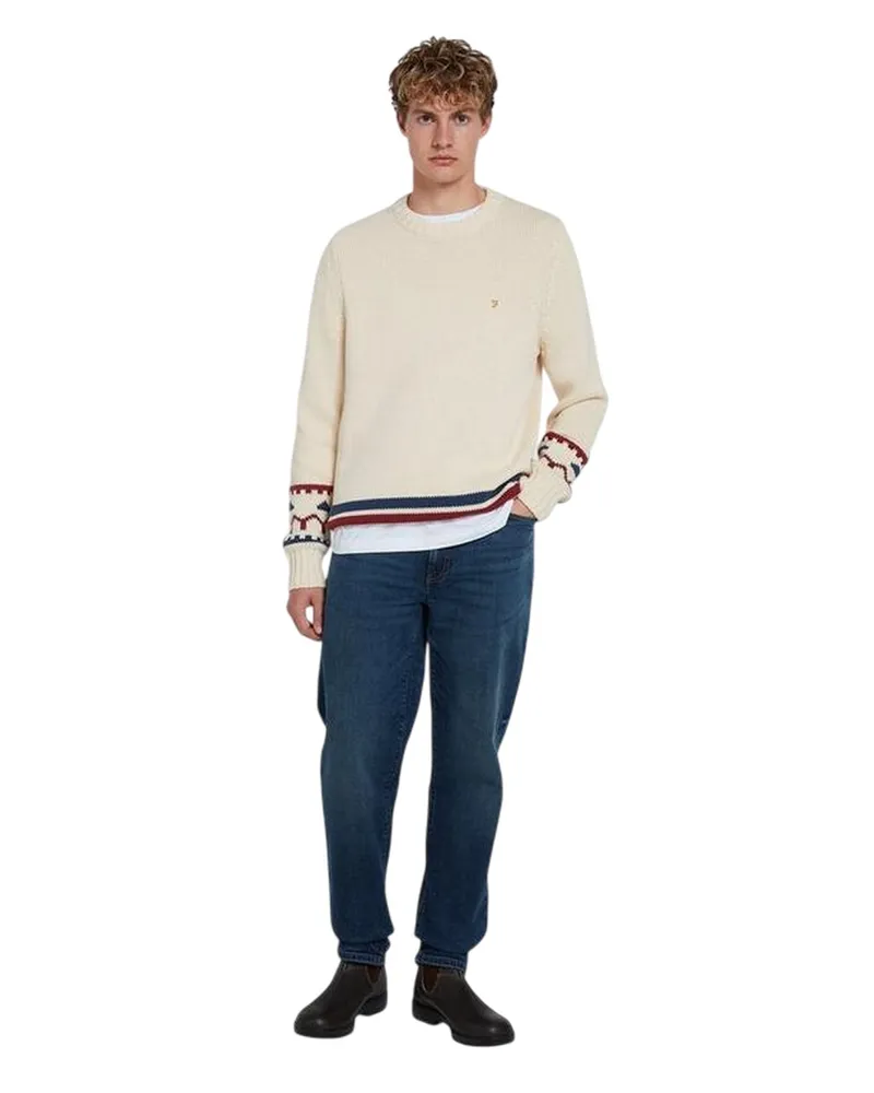 Farah 1920 Alverstone" Sweatshirt für Herren, Regulär (Cremefarbe Creme
