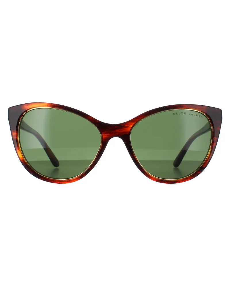 Ralph Lauren Lunettes de soleil  RL8186 500771 shiny striped havana bottle green Braun