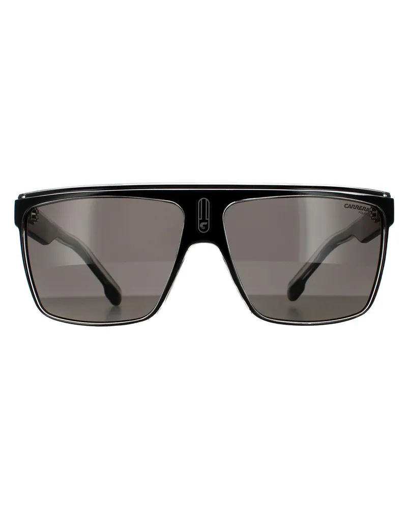 Carrera Shield Unisex Schwarz Kristall Grau Polarisierte Sonnenbrille Schwarz