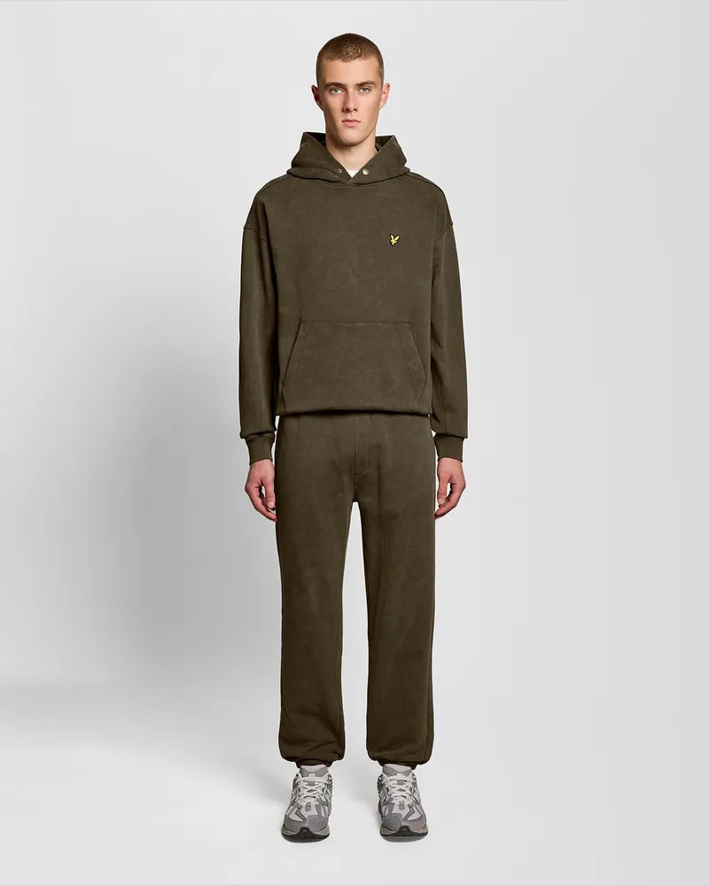 Lyle & Scott Schwere Wasch-Cotton-Jogginghosen Braun