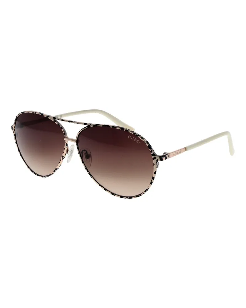 Guess Fliegerstil Sonnenbrille Cognac