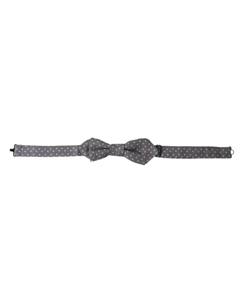 Dolce & Gabbana Grau Seiden-Schleife Grau