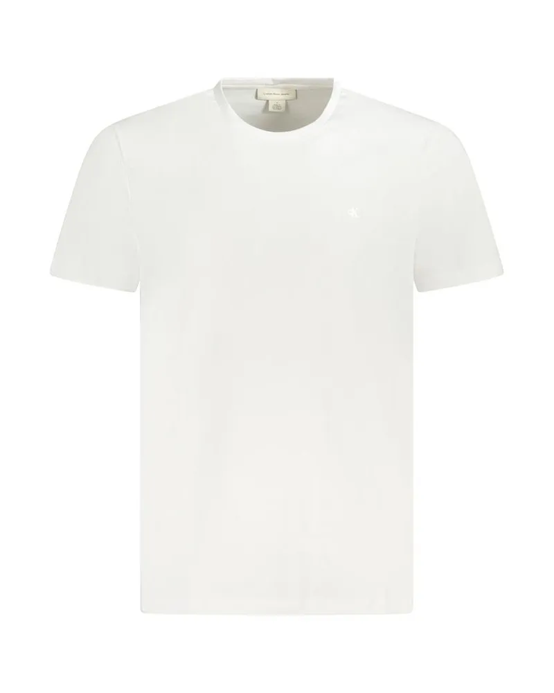 Calvin Klein Baumwoll-T-Shirt mit Rundhalsausschnitt - Weiß Weiß