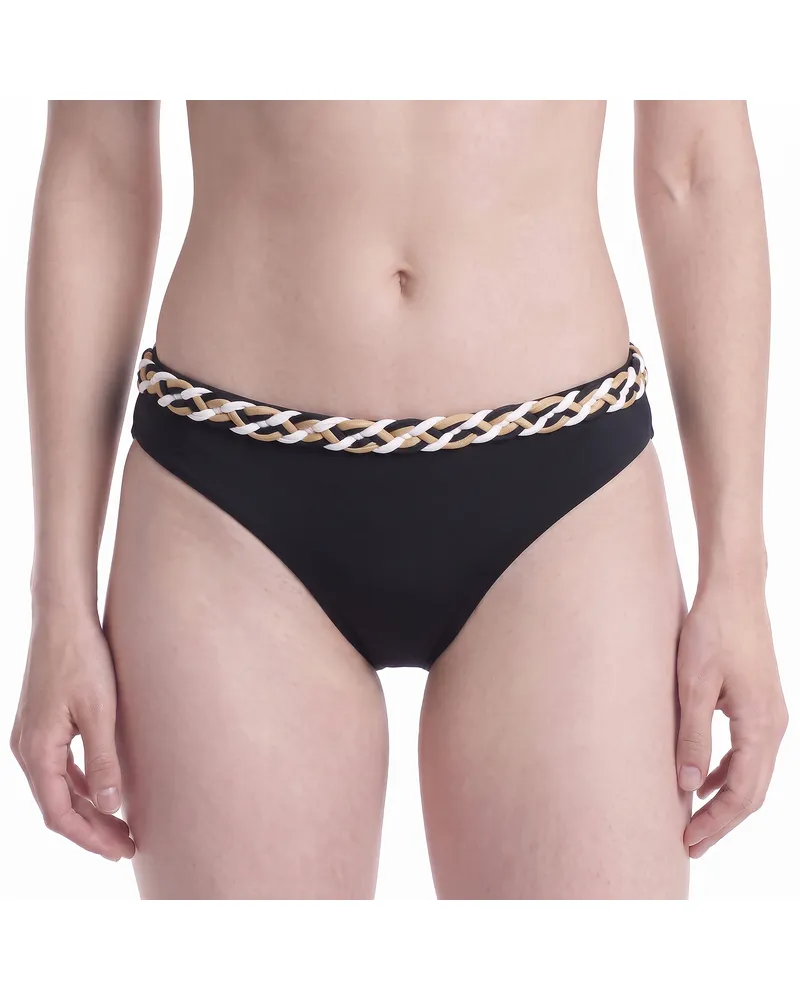 HUGO BOSS Damen Bikini-Höschen mit geflochtenem Bund 50561359 Schwarz