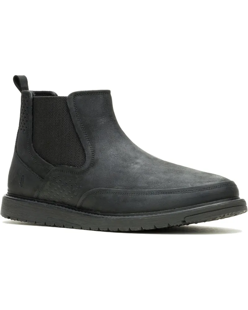Hush Puppies Jenson Lederstiefel, Herren - Schwarz Schwarz