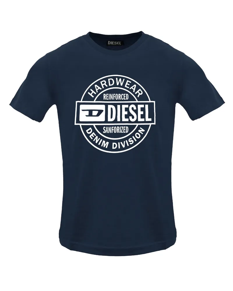 Diesel T-shirt „total Eclipse" Mit Kreisförmigem Logo Marineblau