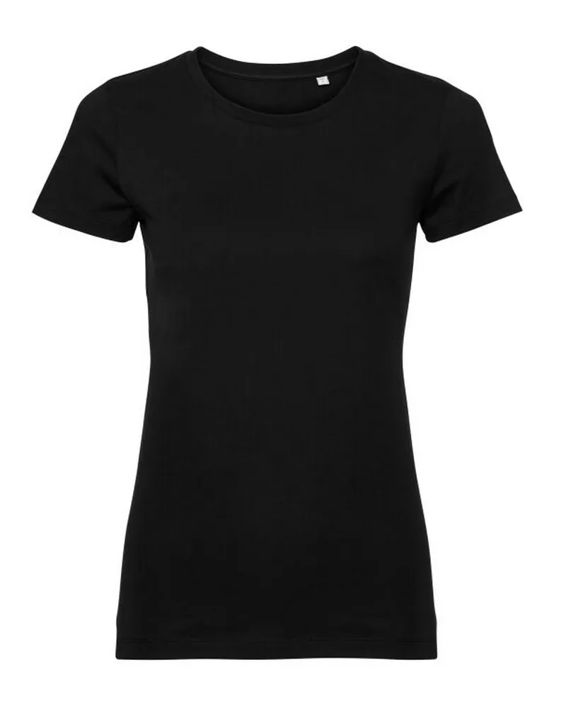 Russell Athletic Russell - T-Shirt, Baumwolle aus biologischem Anbau für Damen (Schwarz Schwarz